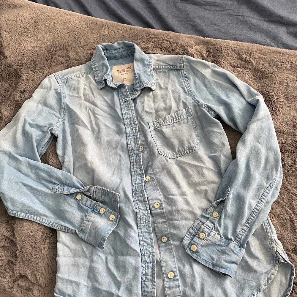 Blue button up shirt